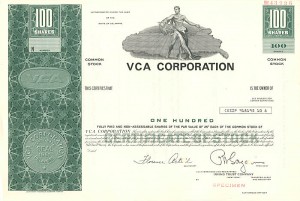 VCA Corporation - Specimen Stock Certificate